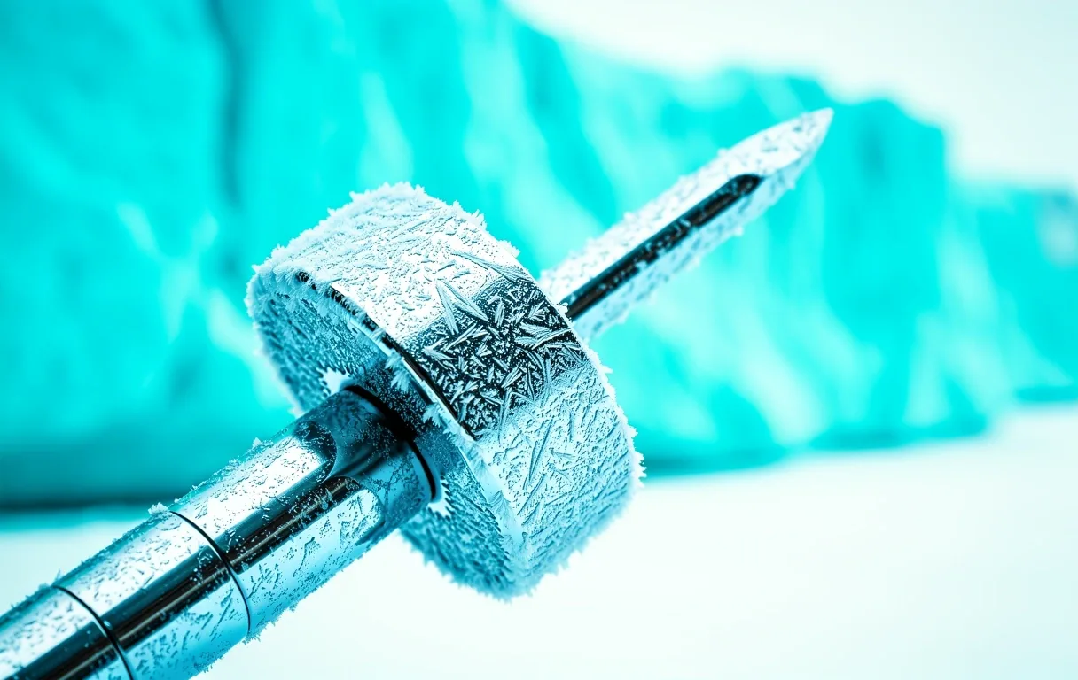 Arctic fishing equipment detail